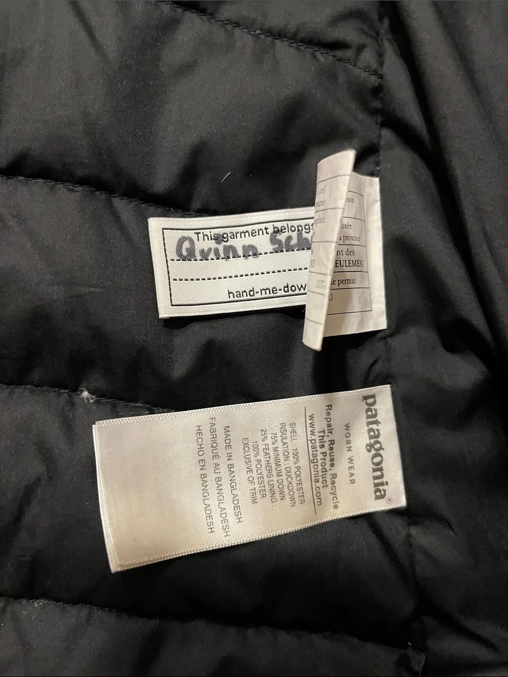 Patagonia Women's Black Quilted Puffer Jacket